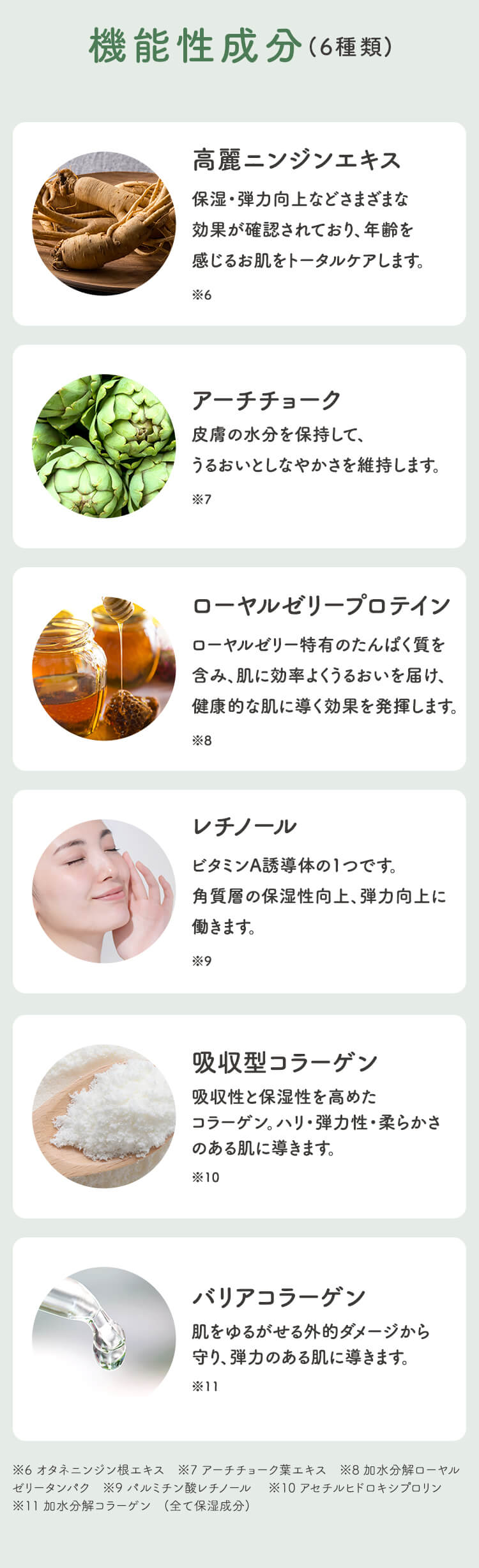 機能性成分(6種類)
