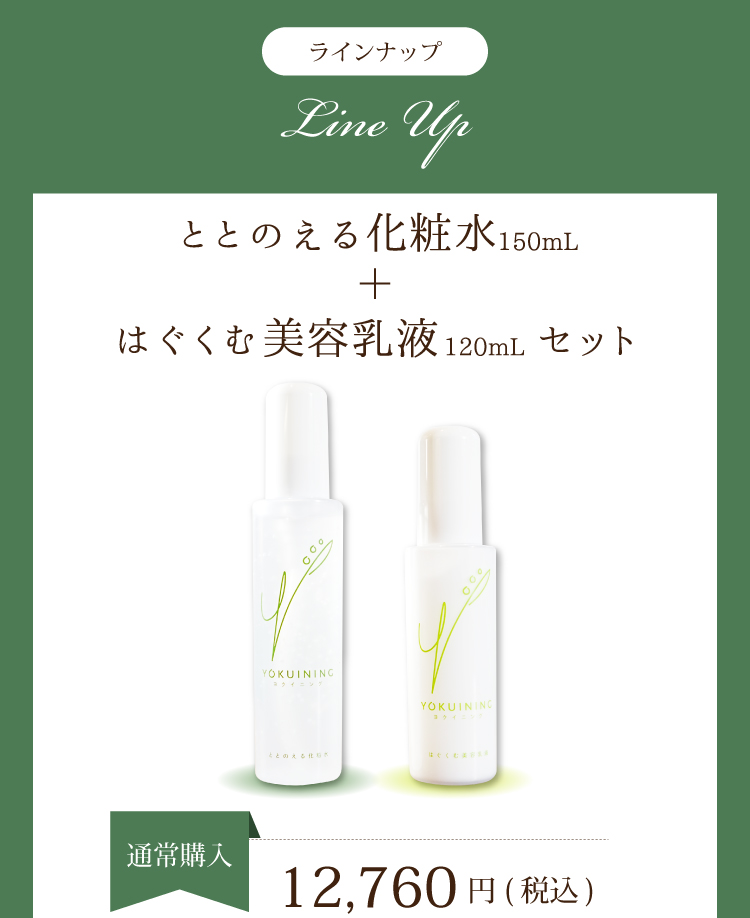 お得な化粧水＋美容乳液セット